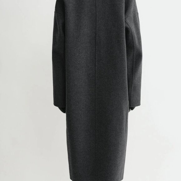 TOTEME Doublé cocoon coat charcoal melange - Picture 7 of 8